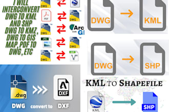 convert dwg to kmz, dwg to gis map, pdf to dwg, etc