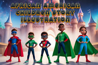 3d african american childrens story book illustration kids KDP novel book cover