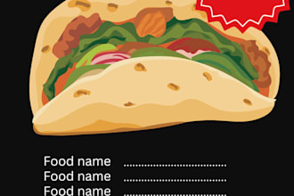 food menu design,restaurant menu