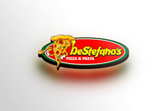 do a simple stylish minimalist pizza and pasta logo design