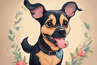 design a custom disney pet portrait
