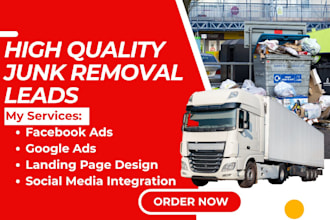 generate quality junk removal leads dumpster leads junk removal landing page