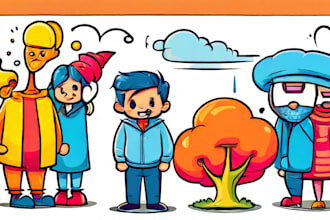 design doodle art illustration and cartoon doodle for any purpose
