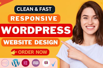 build, rebuild, clean design or responsive wordpress website