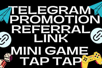 referral link promotion to 1m targeted audience acquisition tg mini game users