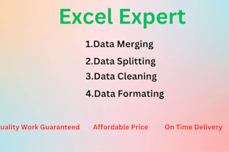 do data formatting cleaning merging and splitting of data