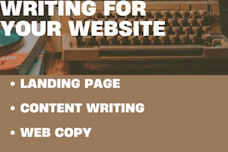write SEO friendly content for your landing page and website content