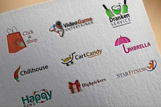 design logo for esty, shopify, amazon, ebay, ecommerce online store shop