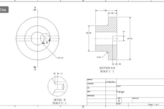 create 2d drawing engineering drawings, mechanical drawings