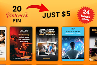 design custom pinterest pins, ads and short videos