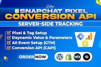 sanpchat pixel conversion api setup, server side tracking, gtm, ga4