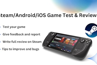 test and review your game on steam or any other platforms