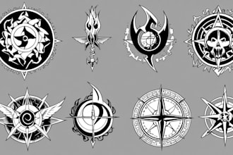 create old school or traditional tattoo designs