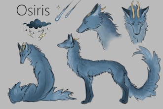 draw a reference sheet of your animal oc