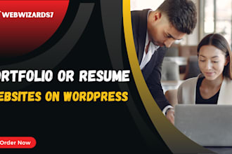 build a portfolio or resume website with wordpress