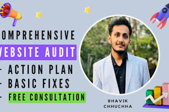 conduct a detailed SEO audit, provide an action plan and 30 min consultation