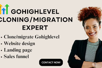 clone and migrate gohighlevel landing page website ghl automation sales funnel
