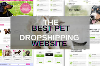 build dog and cat pet shopify store pet dropshipping website
