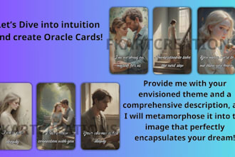 create an oracle deck with ai unique and prototype images in your style