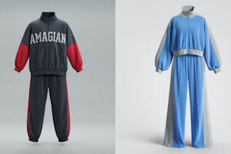 make stylish 3d cloth mockup, tracksuit jacket hoodie cloth mockup, animation
