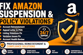 fix amazon fba listing issues and remove account violations