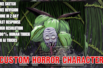 make fantasy horror character illustration