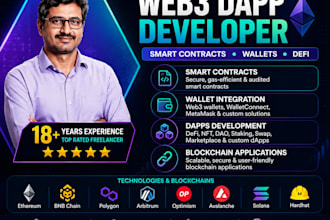 develop web3 dapps smart contracts and wallet integrations