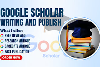 write and publish article on google scholar peer reviewed indexed journal
