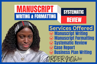 manuscript writing formatting for christian, medical book with systematic review