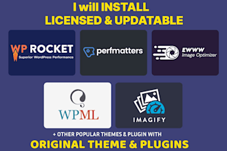 install wp rocket,ewww image optimizer, imagify, perfmatters or wpml plugin