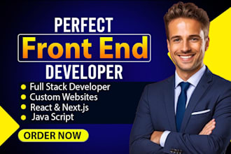 be perfect front end developer for javascript, react and next js