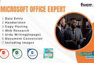 do projects on microsoft office word, excel, powerpoint etc