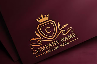 make a modern luxury heraldic, coat of arms logo or any graphic design