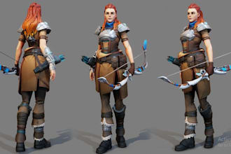 port 3dcharacter for game, film in ue5, 3d animal rigging 3d cgi 3d human model