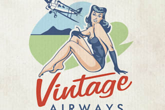 create a modern vintage cartoon illustration for your t shirt design