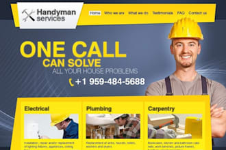 create high converting roofing, plumbing website  with leads generation funnel