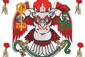 do embroidery digitizing convert to dst, jef, pes, in 1 hour