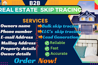 do b2b leads from real estate with skip tracing