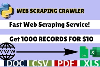 develop python scrapers scripts, web scraper tools and automation bots