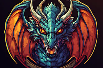 create a fantasy or sci fi game logo for twitch and steam