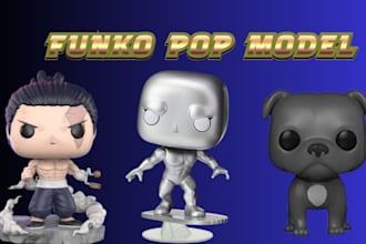 create 3d funko pop characters 3d bobblehead model nendroid toys action figure