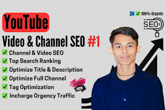 be a certified youtube SEO and optimization specialist for organic ranking