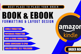 design book formatting layout for KDP, kindle, ingramspark, lulu