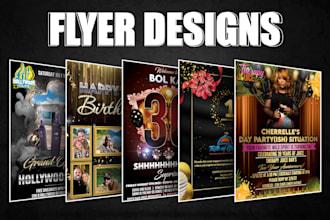 do birthday flyer, business flyer and any event flyer design
