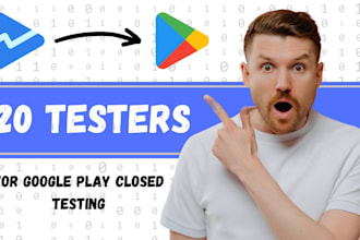 provide 12 testers with closed testing on google