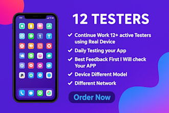 provide 12 testers with closed testing on google
