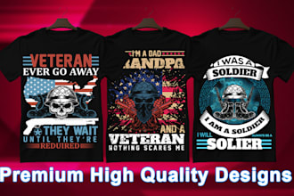 professional vintage, military, USA flag or army  t shirt