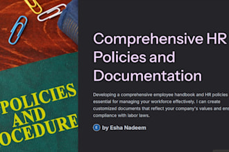 develop your employee handbook, HR policies, and documentation today
