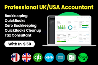 be your professional UK accountant  xero bookkeeping and quickbooks clean up