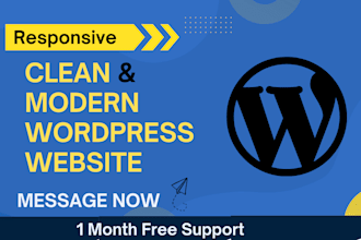 build clean and modern wordpress website